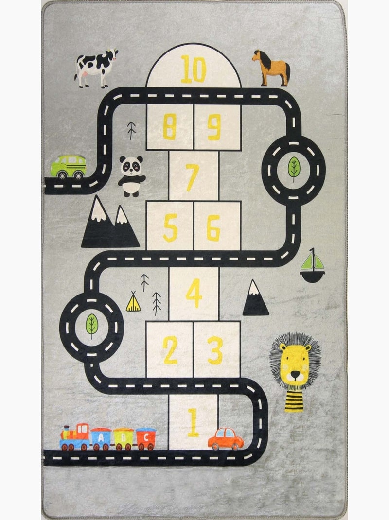Alfombra infantil circuito de coches Gris - Kiabi