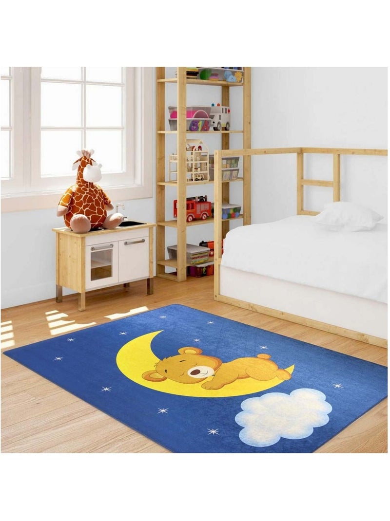 Alfombra infantil CLARO DE LUNA Azul - Kiabi