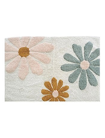 Alfombra infantil con motivos florales de algodón tufting