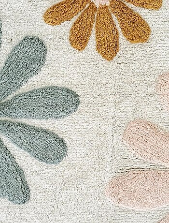 Alfombra infantil con motivos florales de algodón tufting