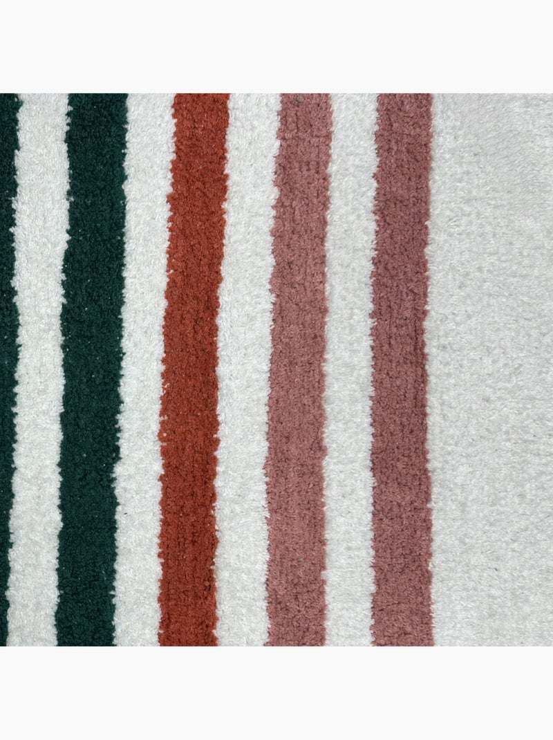 Alfombra infantil con rayas verticales de algodón 50 x 80 cm – Guy Levasseur Multicolor - Kiabi