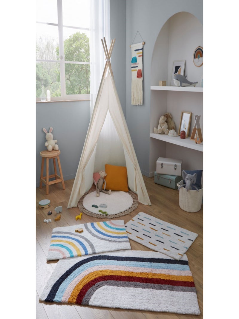 Alfombra infantil decorativa con diseño de arcoíris Multicolor - Kiabi