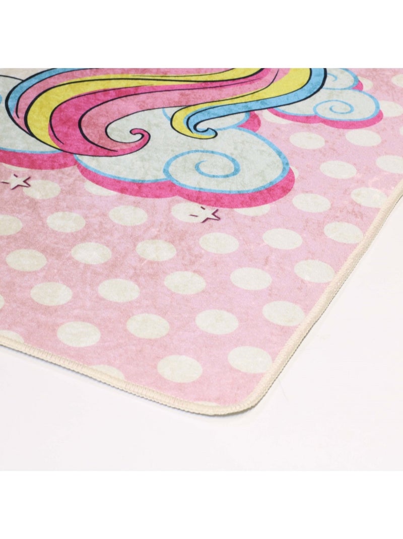 Alfombra infantil LICORNE SWEET Rosa - Kiabi