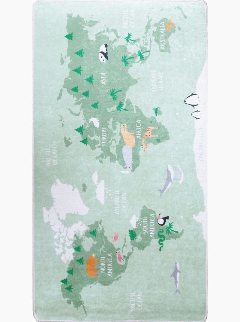 Alfombra infantil MONDE Verde - Kiabi