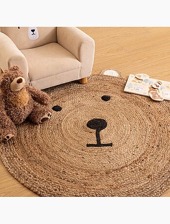 Alfombra infantil osito yute d100cm