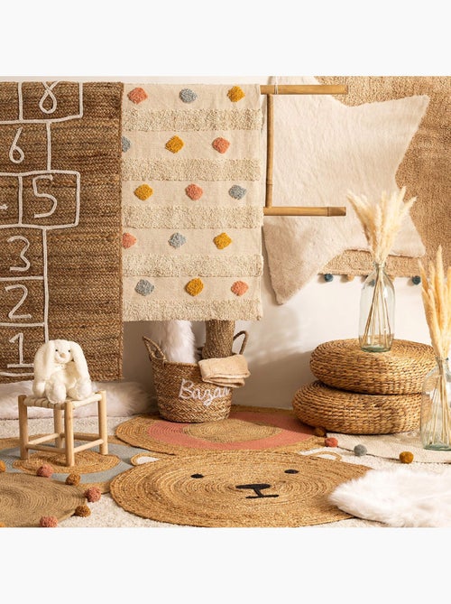 Alfombra infantil osito yute d100cm - Kiabi
