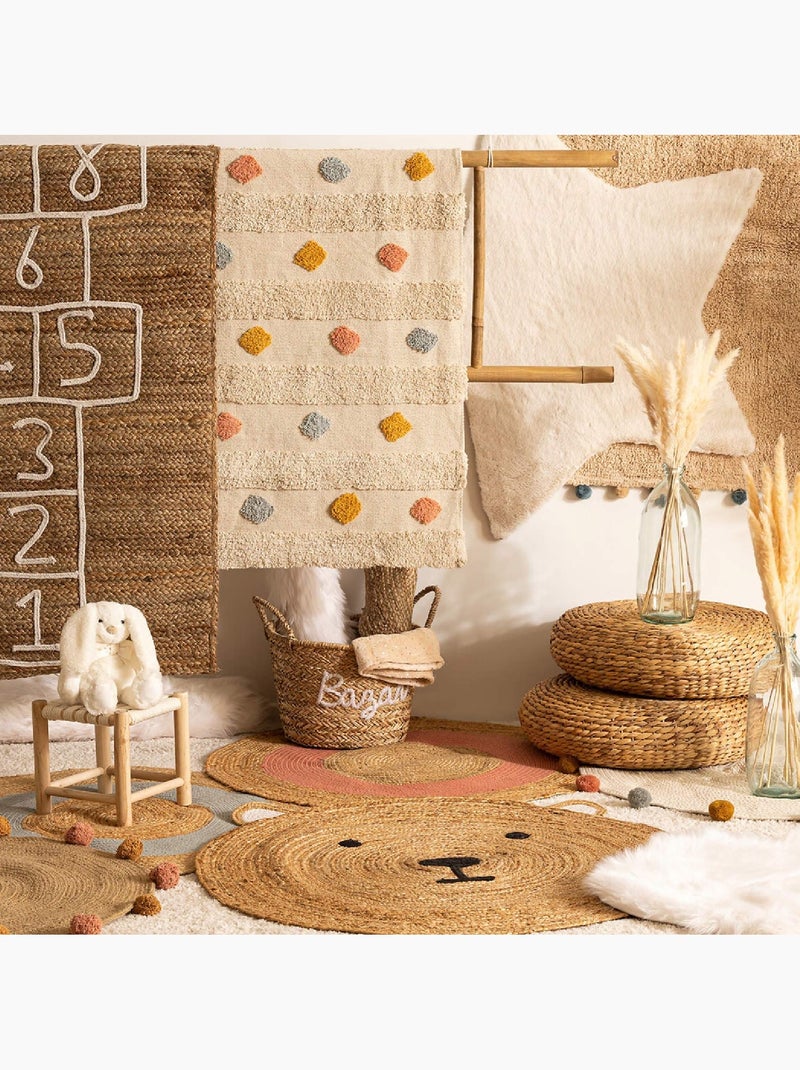 Alfombra infantil osito yute d100cm Beige - Kiabi