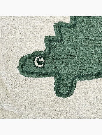 Alfombra infantil rectangular 60 x 90 cm algodón tufté motivo de dinosaurio - Future Home
