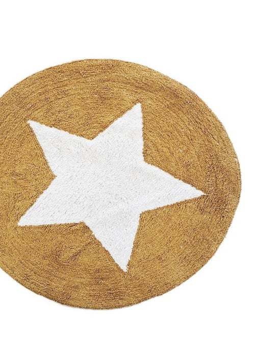 Alfombra infantil redonda con estrellas, de algodón - Kiabi