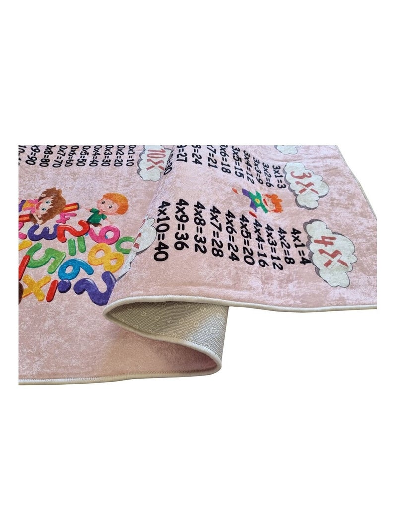 Alfombra infantil Tabla de multiplicar Rosa - Kiabi