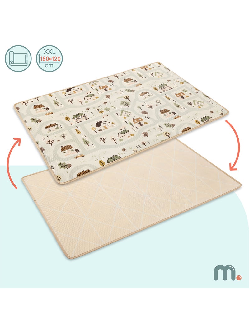 Alfombra juego espuma xpe infantil 180x120cm doble cara ciudad mamabrum N/D - Kiabi