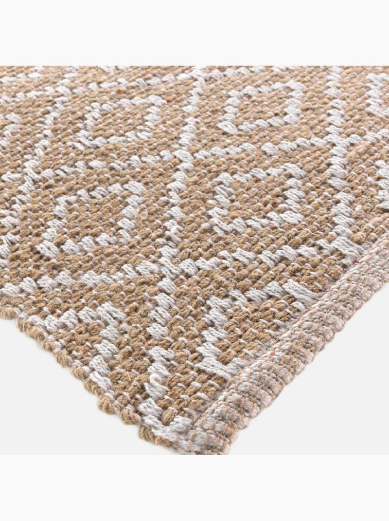 Alfombra Lazaro Woven Losange Beige claro - Kiabi