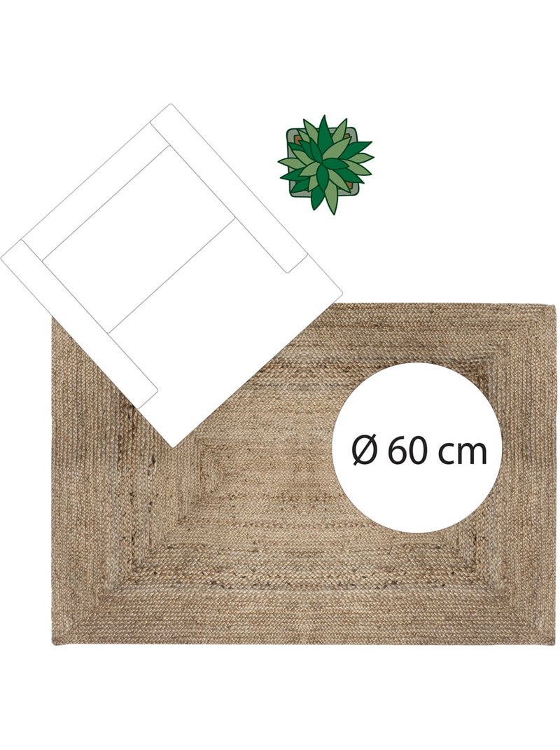 Alfombra natura de yute beige 120x170cm Verdín - Kiabi