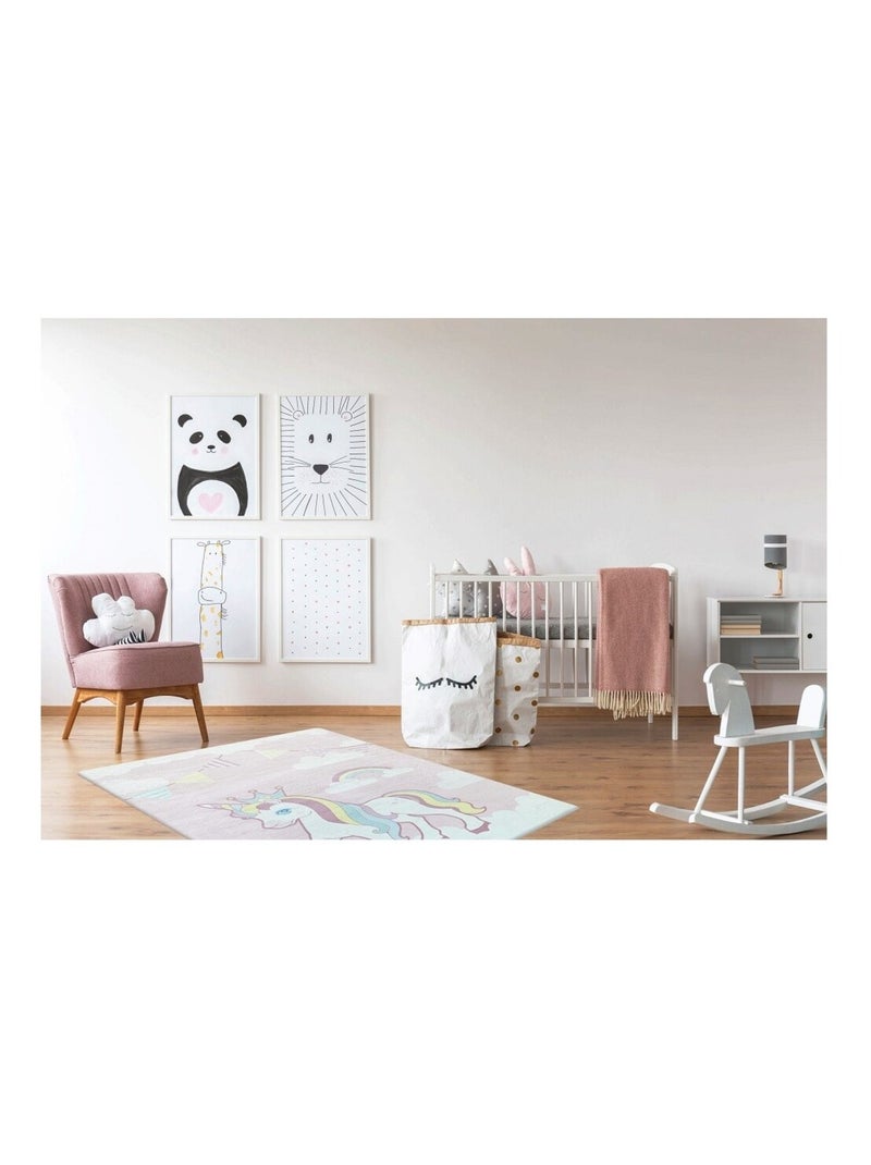 Alfombra para habitación infantil Rosa - Kiabi