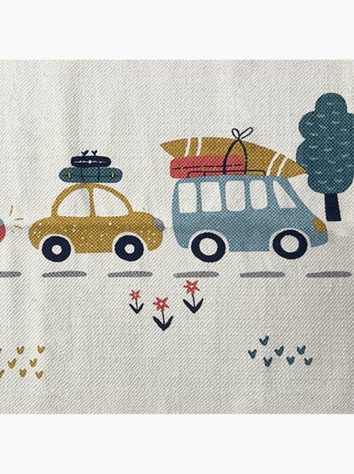 Alfombra para niños coche VROOM 60 x 90 cm tejido de algodón impresa Future Home - Kiabi Alfombra para niños coche VROOM 60 x 90 cm tejido de algodón impresa Future Home - Kiabi