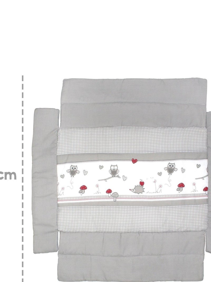 Alfombra para parque con bordes estampado búho 'Adam y Eule' - ROBA Gris burdeos Blanco - Kiabi