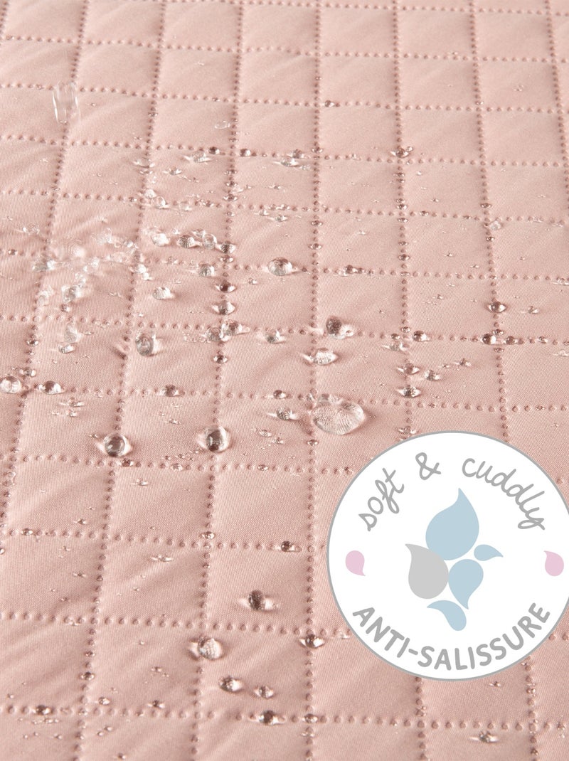 Alfombra para parque infantil rectangular con bordes - repelente - 'Roba roba Style' Rosa pastel - Kiabi