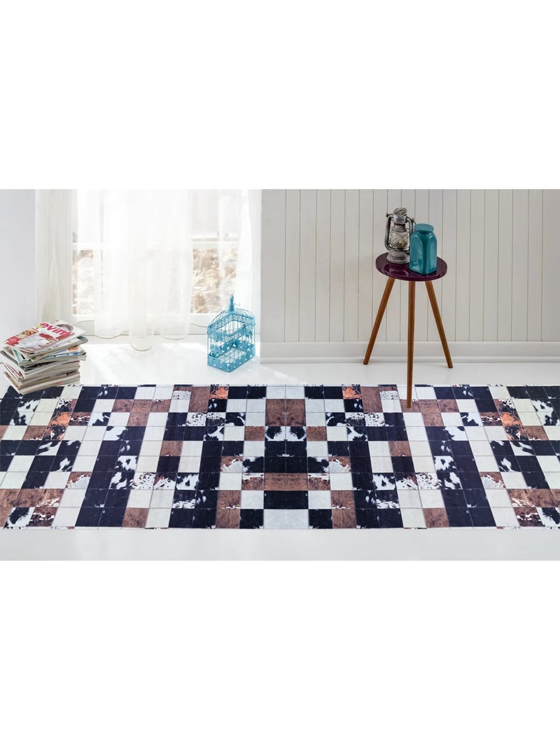 Alfombra patchwork CUBE Marrón - Kiabi