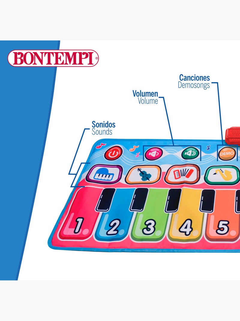 Alfombra piano multicolor interactiva 10 teclas bontempi N/D - Kiabi