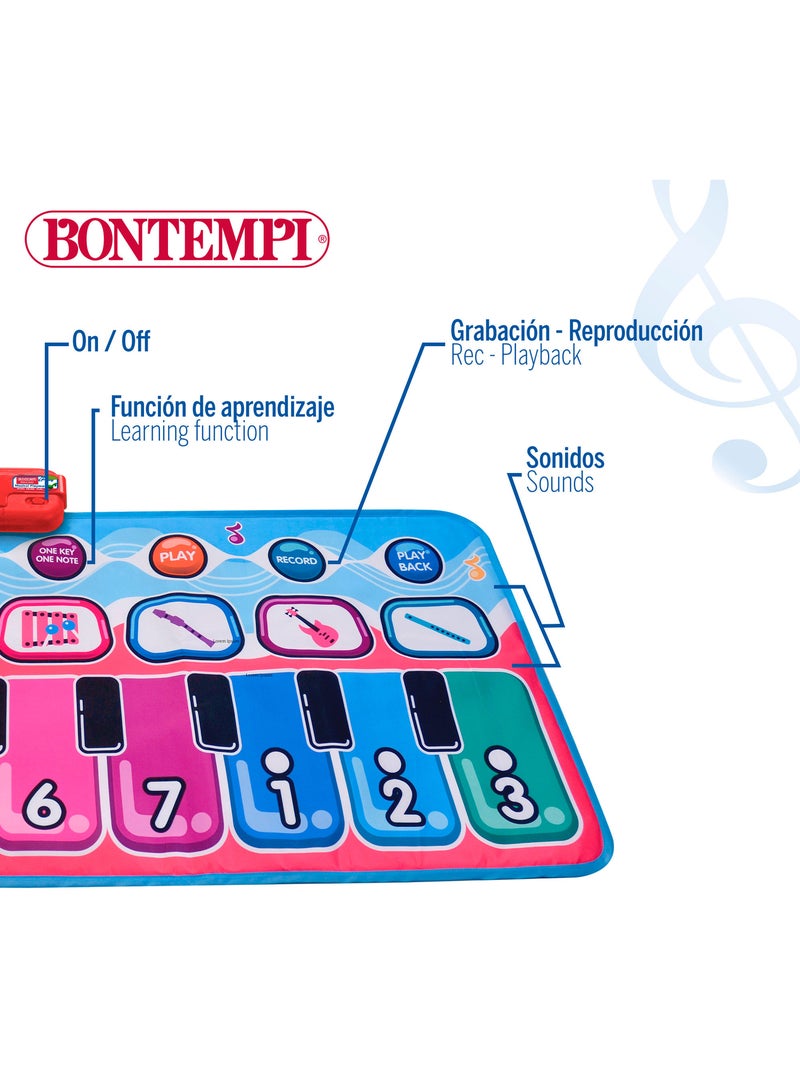 Alfombra piano multicolor interactiva 10 teclas bontempi N/D - Kiabi