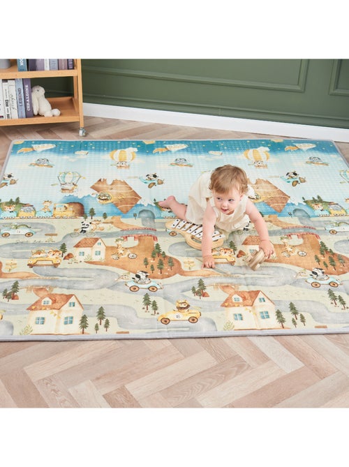 Alfombra plegable bebés, espuma, reversible e impermeable 180 x 120 x 1 PTEROGLYPHE | SUPERBE BEBE - Kiabi Alfombra plegable bebés, espuma, reversible e impermeable 180 x 120 x 1 PTEROGLYPHE | SUPERBE BEBE - Kiabi
