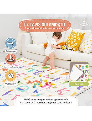 Alfombra plegable bebés, reversible e impermeable, espuma 180 x 150 x 1 CASTLE| SUPERBE BEBE