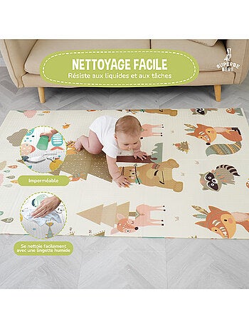 Alfombra plegable bebés, reversible e impermeable, espuma 180 x 150 x 1 CASTLE| SUPERBE BEBE
