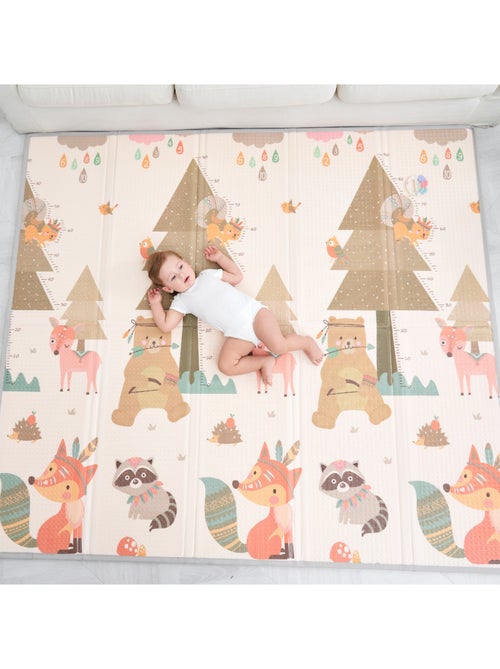 Alfombra plegable bebés, reversible e impermeable, de espuma - 180 x 120 x 1 - INDIANS| SUPERBE BEBE - Kiabi Alfombra plegable bebés, reversible e impermeable, de espuma - 180 x 120 x 1 - INDIANS| SUPERBE BEBE - Kiabi