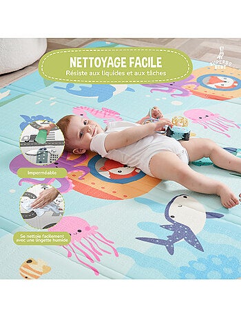 Alfombra plegable bebés, reversible e impermeable, espuma 180 x 150 x 1 CASTLE| SUPERBE BEBE