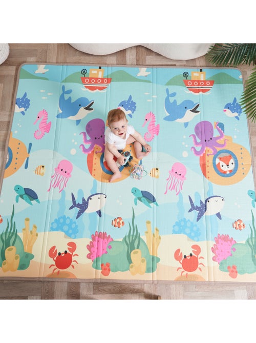 Alfombra plegable bebés, reversible e impermeable, de espuma - 180 x 150 x 1 - SEA | SUPERBE BEBE - Kiabi Alfombra plegable bebés, reversible e impermeable, de espuma - 180 x 150 x 1 - SEA | SUPERBE BEBE - Kiabi