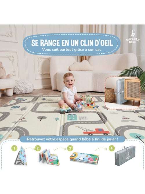 Alfombra plegable bebés, reversible e impermeable, de espuma - 180 x 150 x 1 - SEA | SUPERBE BEBE - Kiabi Alfombra plegable bebés, reversible e impermeable, de espuma - 180 x 150 x 1 - SEA | SUPERBE BEBE - Kiabi