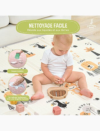 Alfombra plegable bebés, reversible e impermeable, espuma 180 x 150 x 1 CASTLE| SUPERBE BEBE