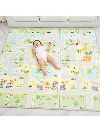 Alfombra plegable bebés, reversible e impermeable, espuma 180 x 150 x 1 CASTLE| SUPERBE BEBE
