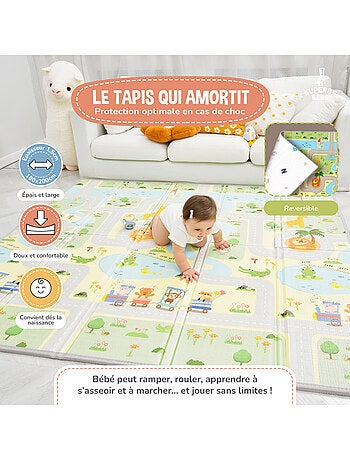 Alfombra plegable bebés, reversible e impermeable, espuma 180 x 150 x 1 CASTLE| SUPERBE BEBE