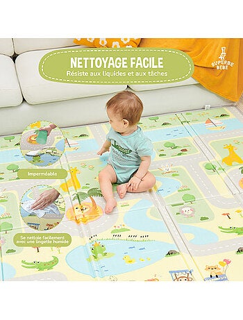 Alfombra plegable bebés, reversible e impermeable, espuma 180 x 150 x 1 CASTLE| SUPERBE BEBE