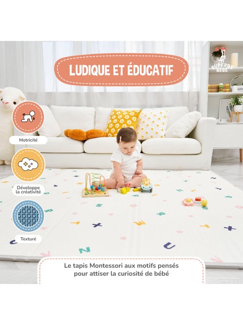 Alfombra plegable bebés, reversible e impermeable, espuma - 180 x 150 x 1 - ROAD | SUPERBE BEBE - Kiabi Alfombra plegable bebés, reversible e impermeable, espuma - 180 x 150 x 1 - ROAD | SUPERBE BEBE - Kiabi
