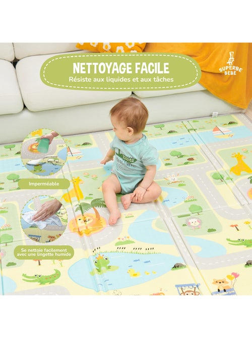 Alfombra plegable bebés, reversible e impermeable, espuma - 180 x 150 x 1 - ROAD | SUPERBE BEBE - Kiabi Alfombra plegable bebés, reversible e impermeable, espuma - 180 x 150 x 1 - ROAD | SUPERBE BEBE - Kiabi