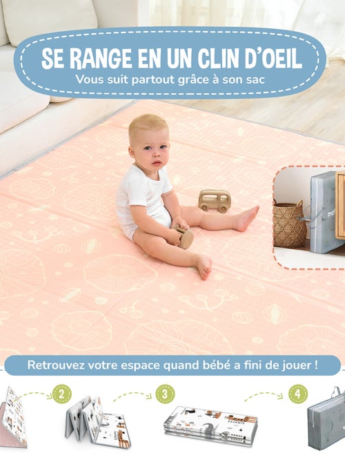 Alfombra plegable bebés, reversible e impermeable, espuma - 200 x 180 x 1,5 - BOAT | SUPERBE BEBE - Kiabi Alfombra plegable bebés, reversible e impermeable, espuma - 200 x 180 x 1,5 - BOAT | SUPERBE BEBE - Kiabi