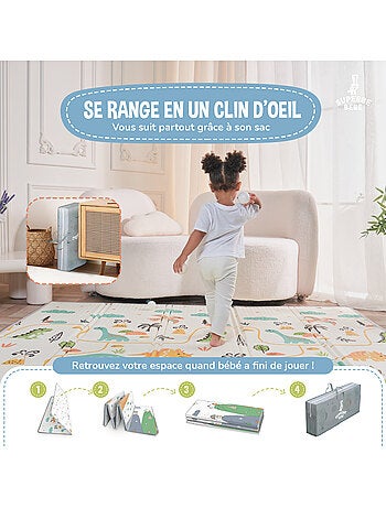 Alfombra plegable bebés, reversible e impermeable, espuma 180 x 150 x 1 CASTLE| SUPERBE BEBE