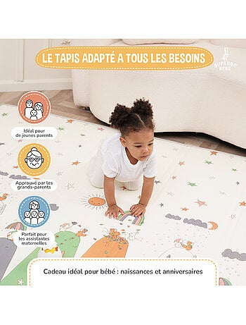 Alfombra plegable bebés, reversible e impermeable, espuma 180 x 150 x 1 CASTLE| SUPERBE BEBE