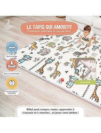 Alfombra plegable bebés, reversible e impermeable, espuma 180 x 150 x 1 CASTLE| SUPERBE BEBE