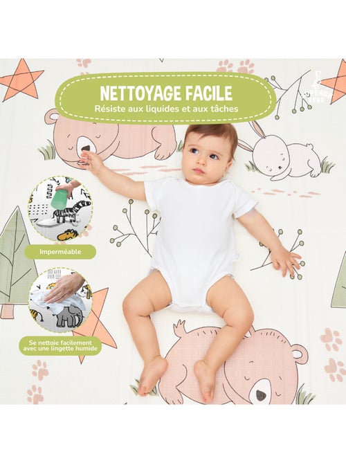 Alfombra plegable bebés, reversible e impermeable, espuma - 200 x 180 x 1,5 - FOX | SUPERBE BEBE - Kiabi Alfombra plegable bebés, reversible e impermeable, espuma - 200 x 180 x 1,5 - FOX | SUPERBE BEBE - Kiabi