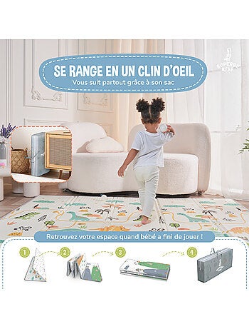 Alfombra plegable bebés, reversible e impermeable, espuma 180 x 150 x 1 CASTLE| SUPERBE BEBE