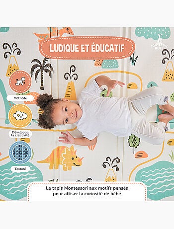 Alfombra plegable bebés, reversible e impermeable, espuma 180 x 150 x 1 CASTLE| SUPERBE BEBE