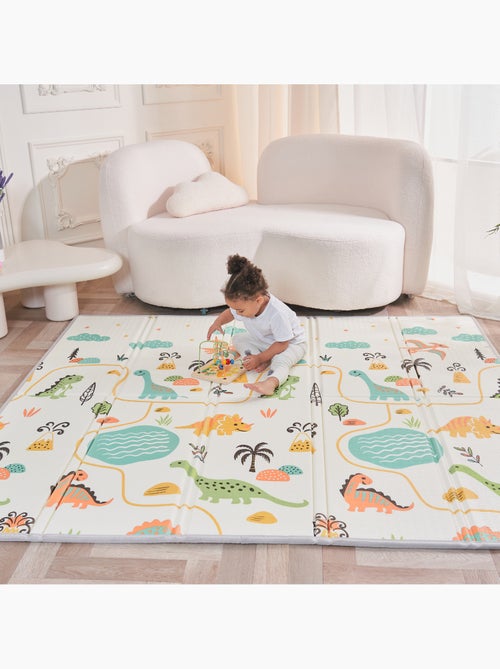 Alfombra plegable bebés, reversible e impermeable, espuma 180 x 120 x 1 DINO | SUPERBE BEBE - Kiabi Alfombra plegable bebés, reversible e impermeable, espuma 180 x 120 x 1 DINO | SUPERBE BEBE - Kiabi