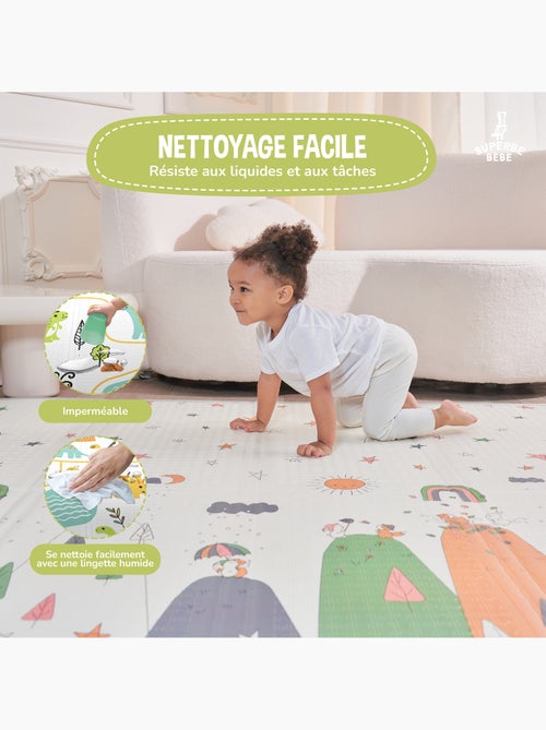 Alfombra plegable bebés, reversible e impermeable, espuma 180 x 120 x 1 DINO | SUPERBE BEBE - Kiabi Alfombra plegable bebés, reversible e impermeable, espuma 180 x 120 x 1 DINO | SUPERBE BEBE - Kiabi