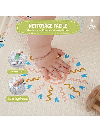Alfombra plegable bebés, reversible e impermeable, espuma 180 x 150 x 1 CASTLE| SUPERBE BEBE