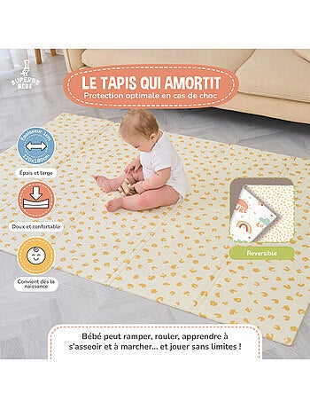Alfombra plegable bebés, reversible e impermeable, espuma 180 x 150 x 1 CASTLE| SUPERBE BEBE