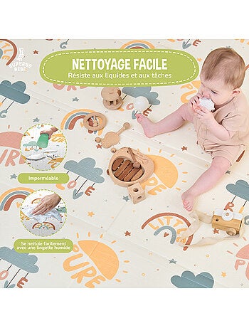 Alfombra plegable bebés, reversible e impermeable, espuma 180 x 150 x 1 CASTLE| SUPERBE BEBE