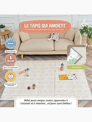 Alfombra plegable bebés, reversible e impermeable, espuma 180 x 150 x 1 CASTLE| SUPERBE BEBE